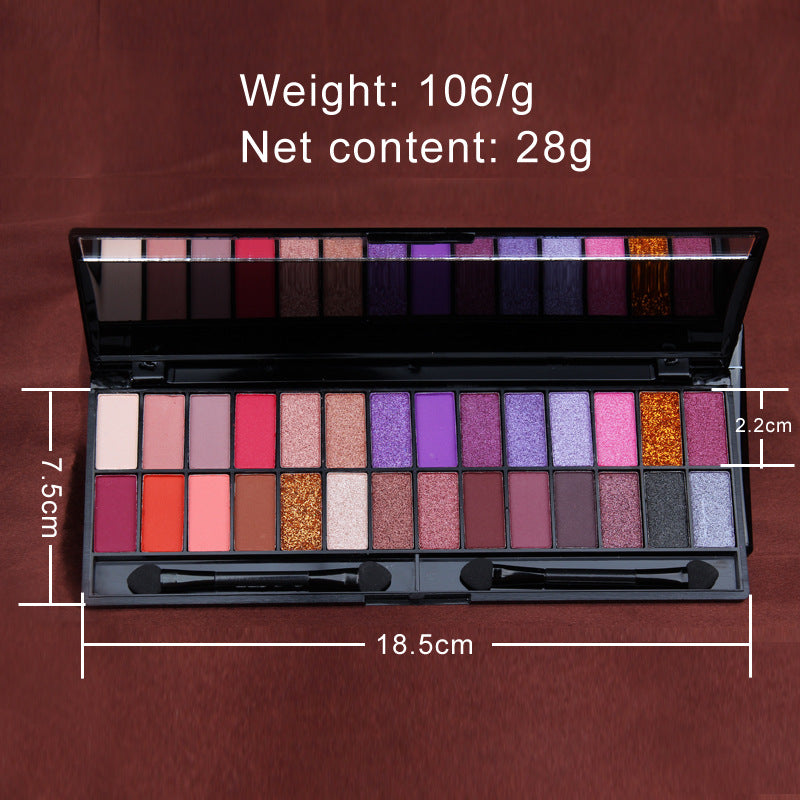 Palette Fards à Paupières 28 Couleurs – Mat & Nacré | Maquillage Débutantes