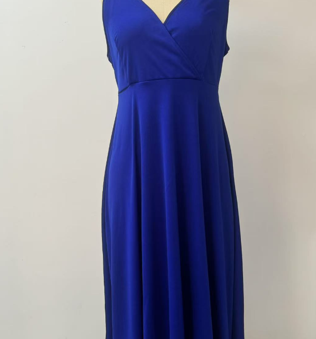 Robe Midi Sans Manches Bleu Royal