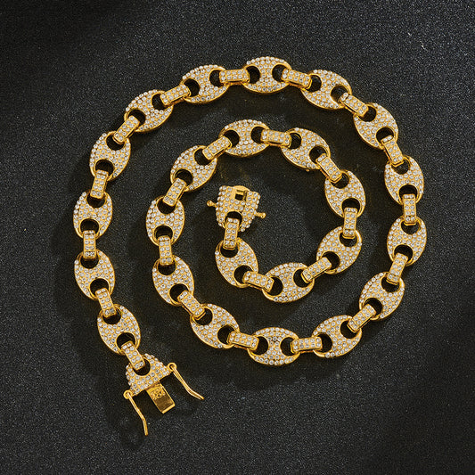 Collier Grain de Café Strass