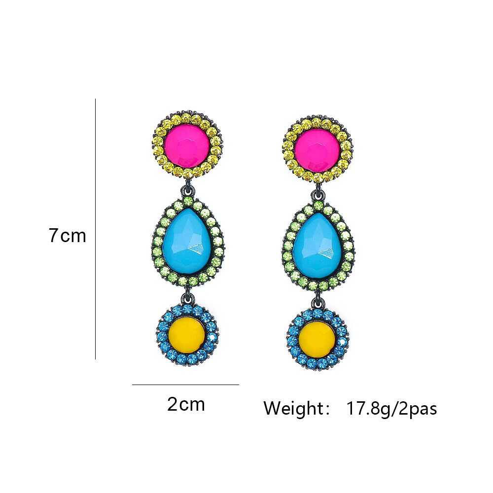 Boucles d'oreilles Ovales Strass & Rhinestone – Bijoux Luxe Femme