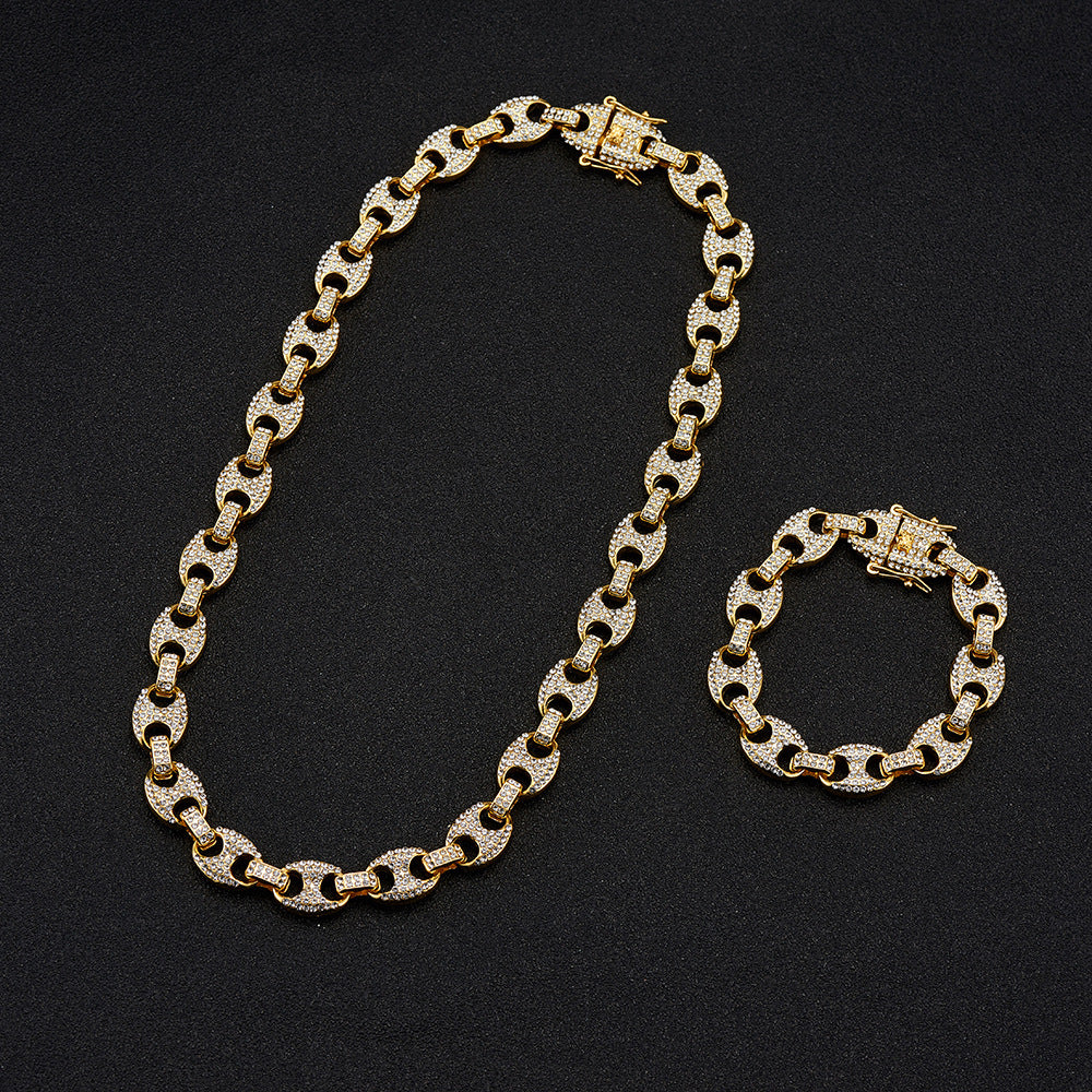 Collier Grain de Café Strass