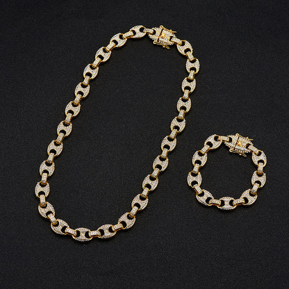 Collier Grain de Café Strass