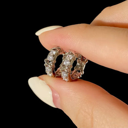 Boucles d'oreilles Créoles zircon – Mode Coréenne | DEBROUYART