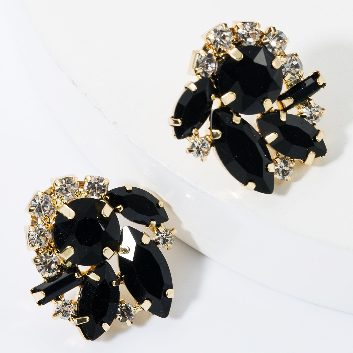Boucles d'Oreilles Diamant Rhinestone — Édition Colorée
