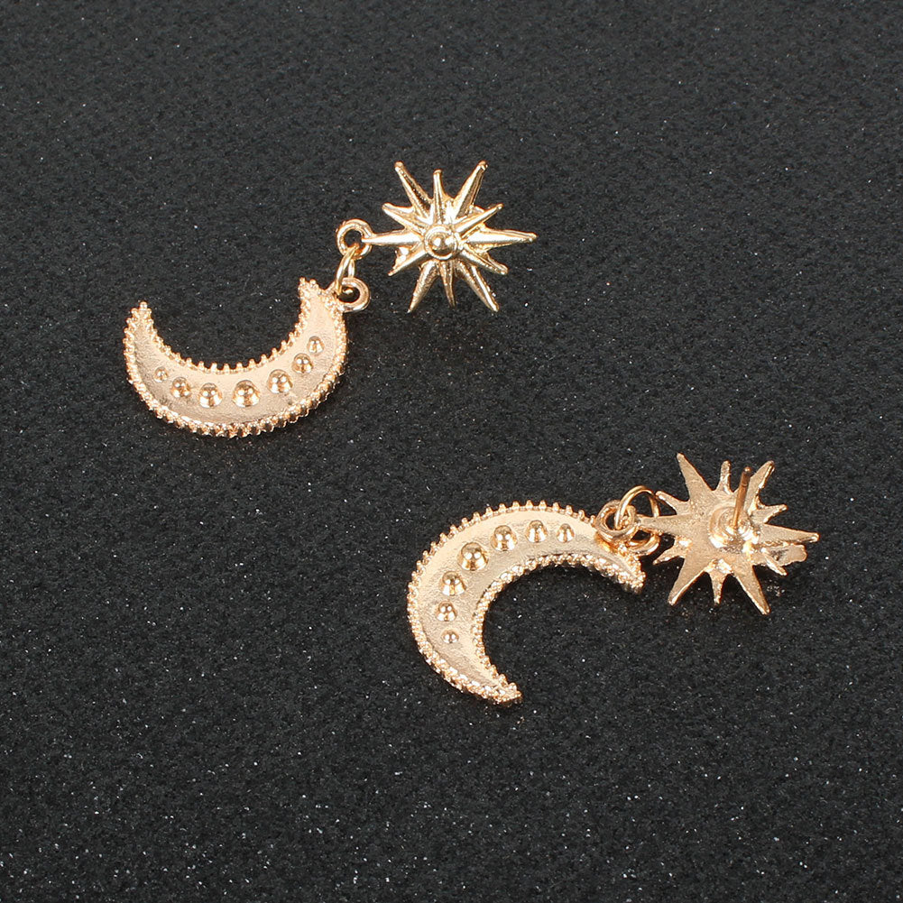 Boucles d'Oreilles Lune Bohème Dorée