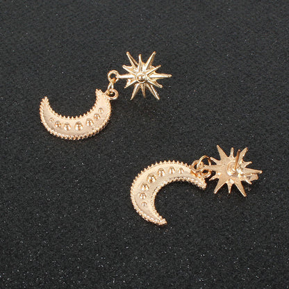 Boucles d'Oreilles Lune Bohème Dorée