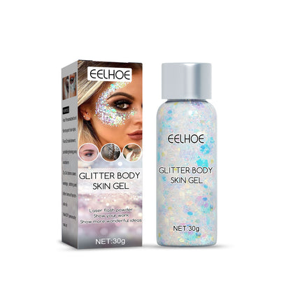 Gel Pailleté Corps & Visage – Paillettes Laser | Maquillage Scène & Yeux