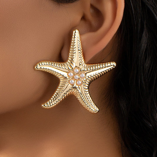 Boucles d'oreilles étoile de Mer minimalistes