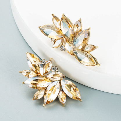 Boucles d'oreilles Fleur Strass