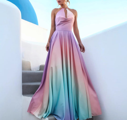 Robe Maxi Élégante — Col V