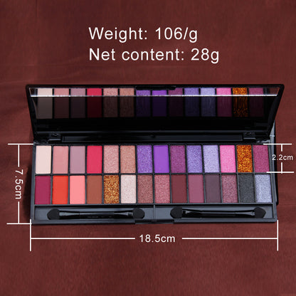 Palette Fards à Paupières 28 Couleurs – Mat & Nacré | Maquillage Débutantes