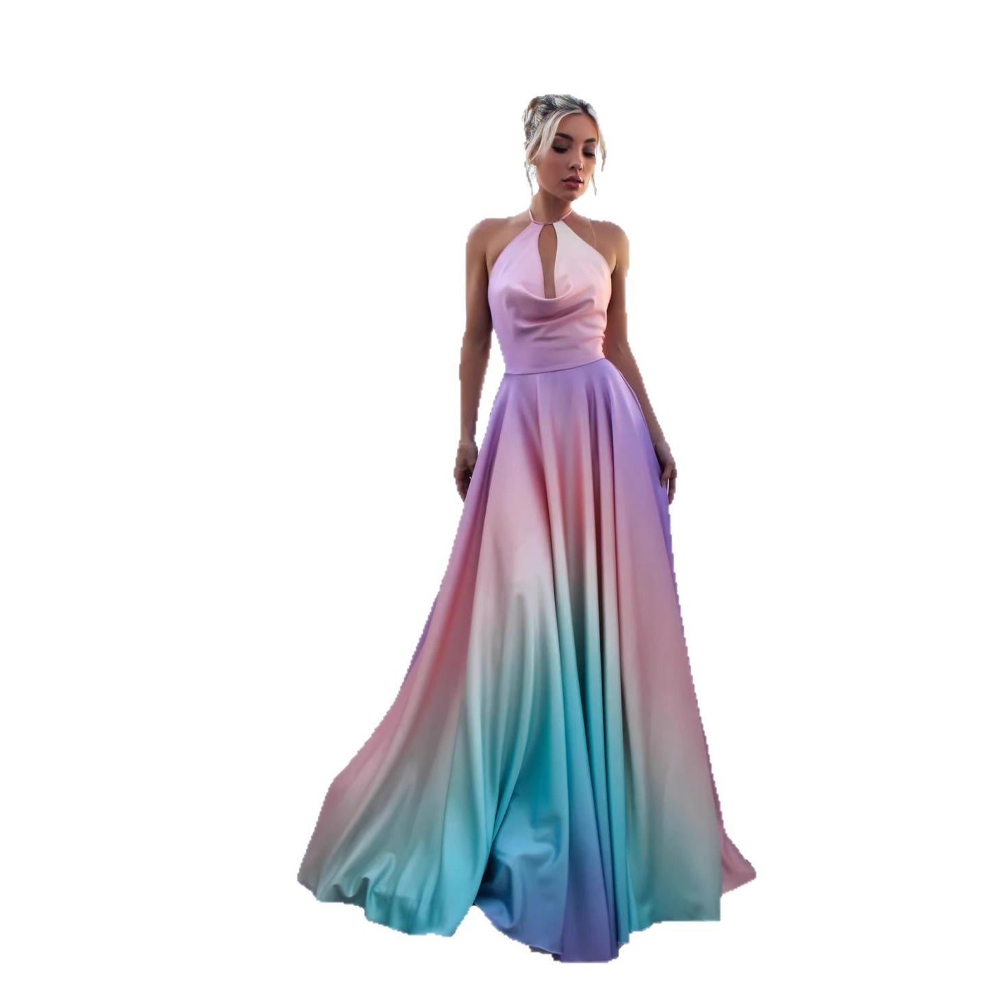 Robe Maxi Élégante — Col V