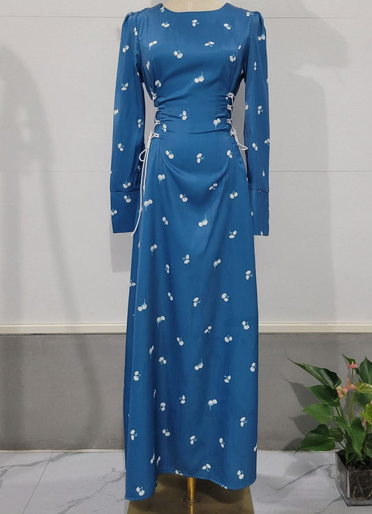 Robe Longue Élégante Femme — Taille Cintrée, Style Ladylike