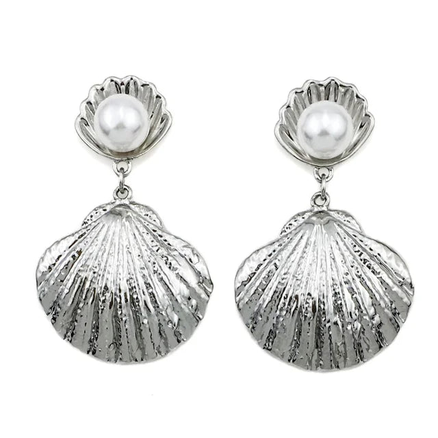 Boucles d'oreilles Perle & Coquillage – Style Boho Beach