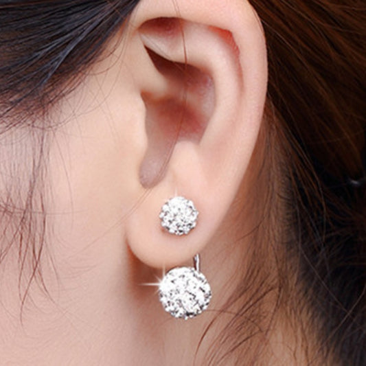 Boucles d'oreilles clous cristal Shambhala Argentées | Bijou Princesse