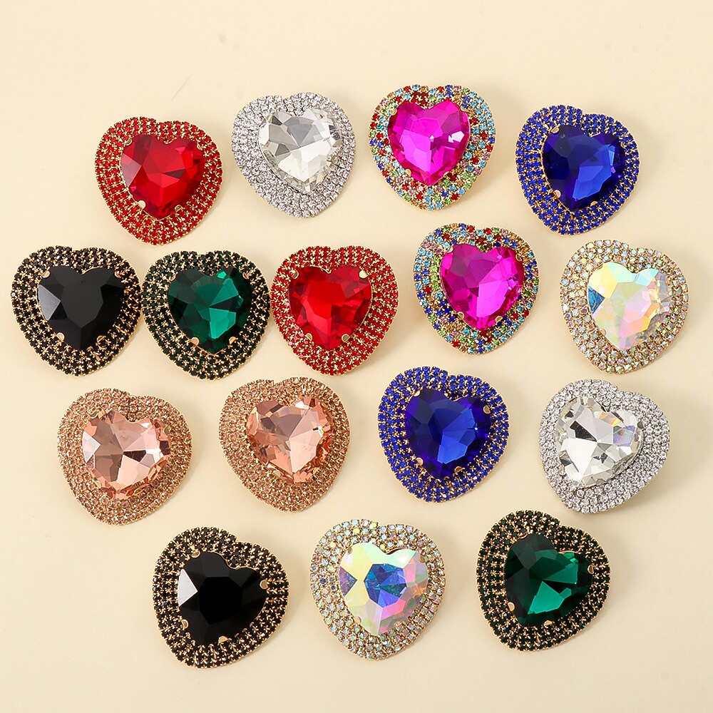 Boucles d'oreilles Cristal Baroque multicolore – Cœur & Mariage