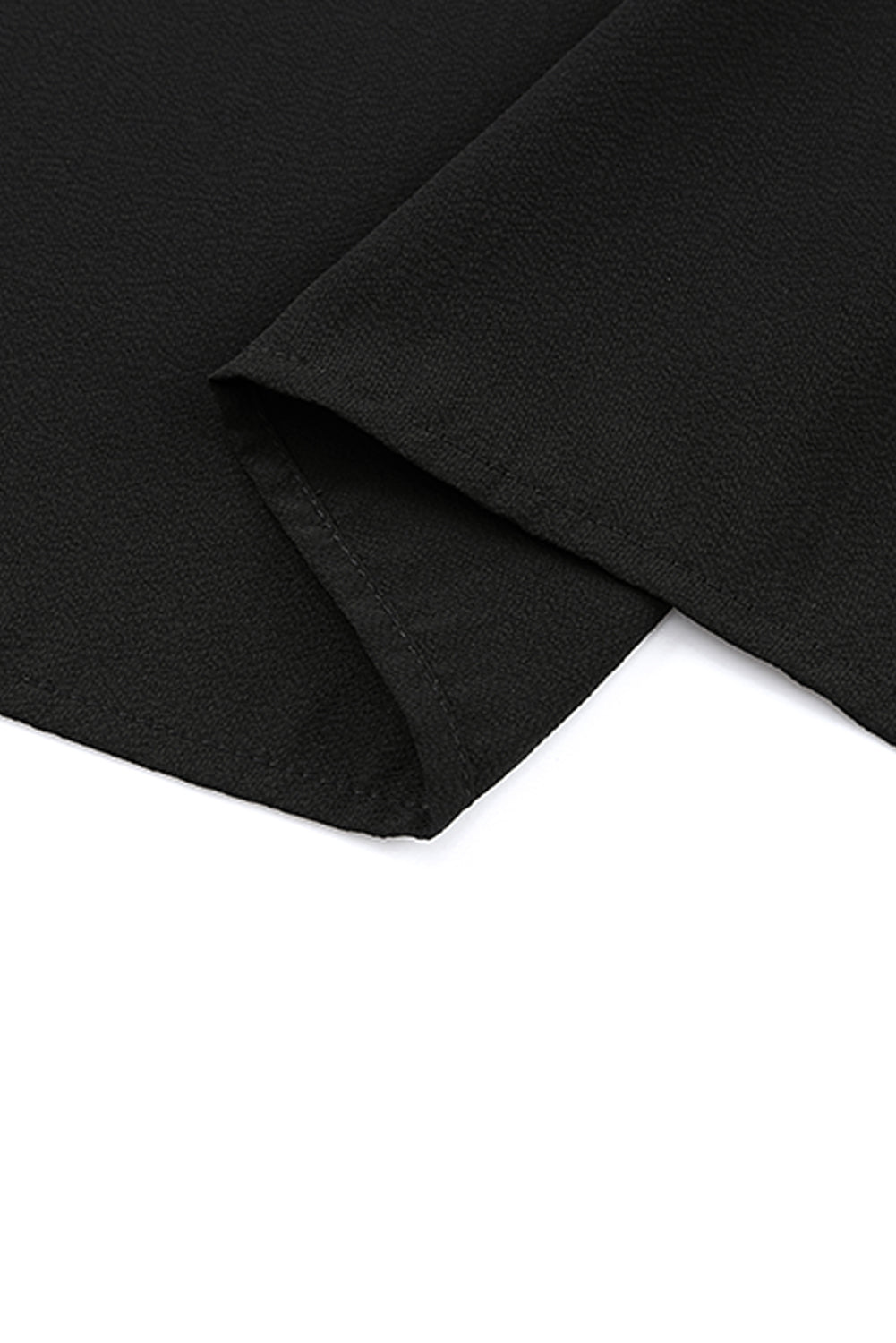 Jupe Maxi Noire à Volants – Taille Cordon, Effet Tieré