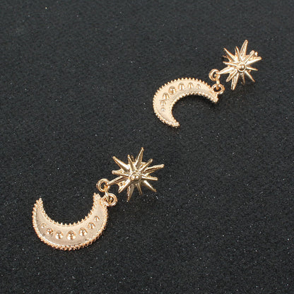 Boucles d'Oreilles Lune Bohème Dorée