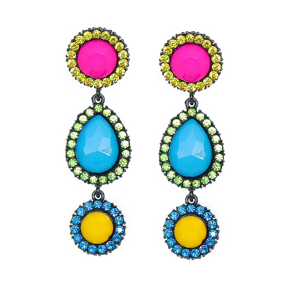 Boucles d'oreilles Ovales Strass & Rhinestone – Bijoux Luxe Femme