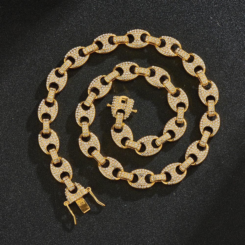 Collier Grain de Café Strass
