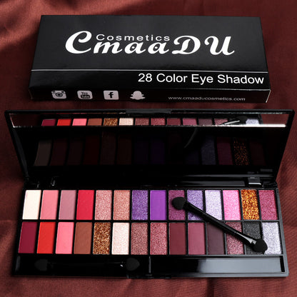 Palette Fards à Paupières 28 Couleurs – Mat & Nacré | Maquillage Débutantes