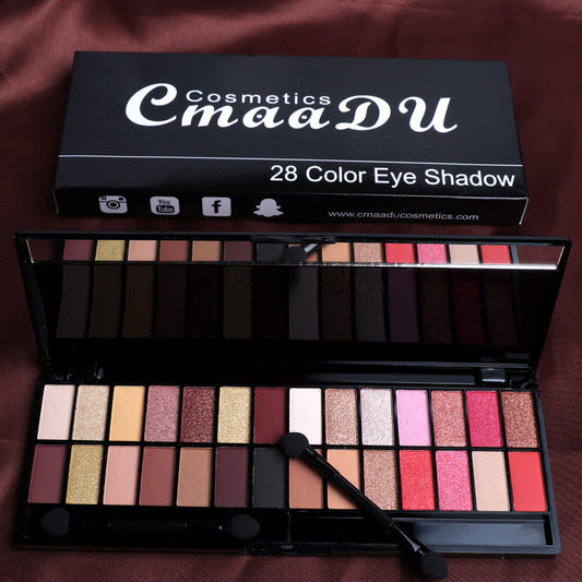Palette Fards à Paupières 28 Couleurs – Mat & Nacré | Maquillage Débutantes