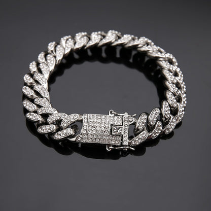 Bracelet Cubain  — Zircons & Plaqué Or