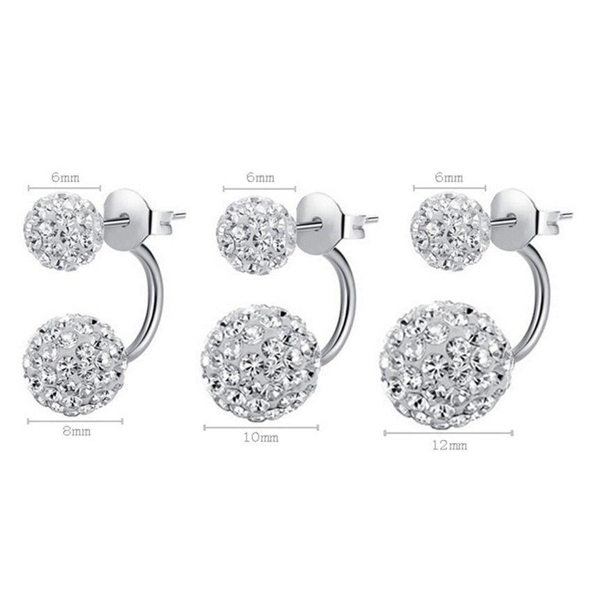 Boucles d'oreilles clous cristal Shambhala Argentées | Bijou Princesse