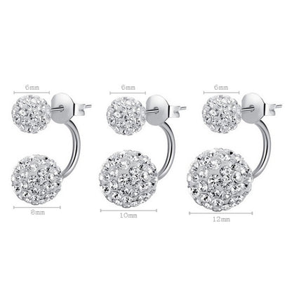 Boucles d'oreilles clous cristal Shambhala Argentées | Bijou Princesse