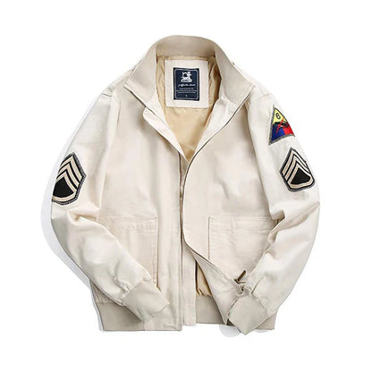 Fury Brad Pitt WW2 US Army Military Tanker Jackets Khaki Cotton Field Combat Outwear Uniforms Spring Autumn Lightweight Coats