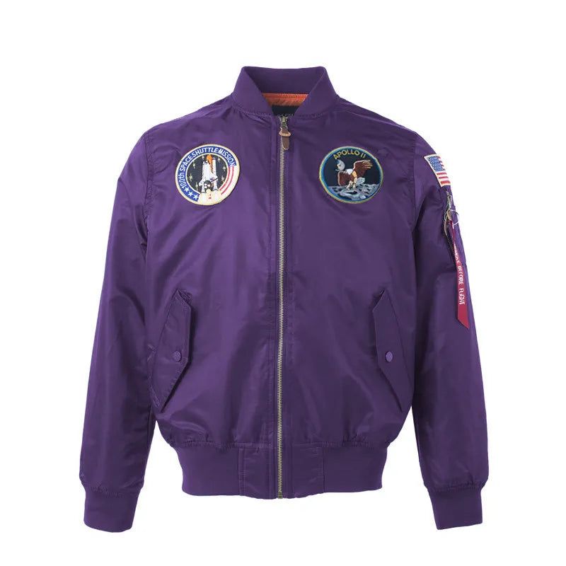 2023 Thin MA-1 hip hop streetwear letterman varsity jacket american college style wholesale baseball bomber flight jacket men