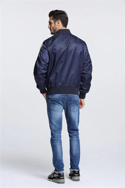 2023 Thin MA-1 hip hop streetwear letterman varsity jacket american college style wholesale baseball bomber flight jacket men