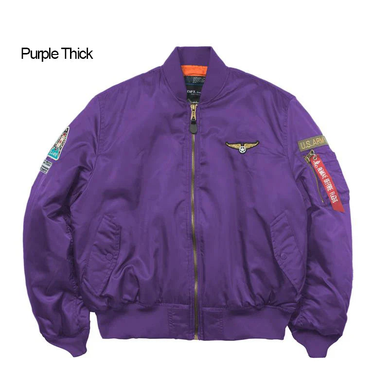 Men's Bomber Jacket Casual Fall Winter Military Jacket and Coats Outwear