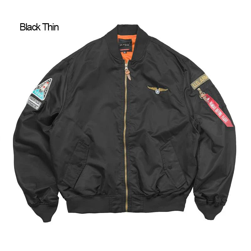 Men's Bomber Jacket Casual Fall Winter Military Jacket and Coats Outwear