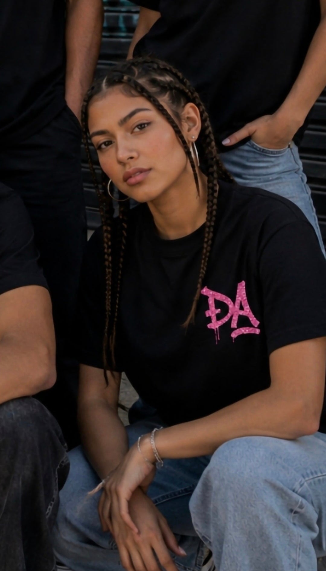 T-Shirt DA Paillette Rose