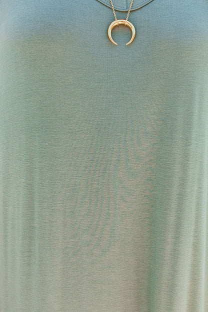 Robe Maxi — Col V, Poches Cachées, Fentes Latérales