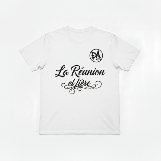 La Réunion et Fière - Blanc écriture noire