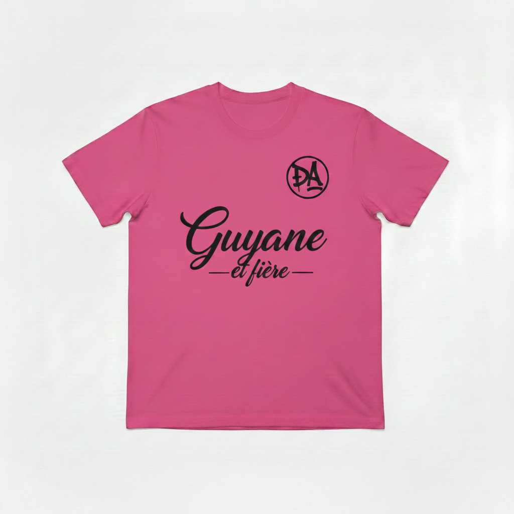 T-shirt Guyane et fière - Rose