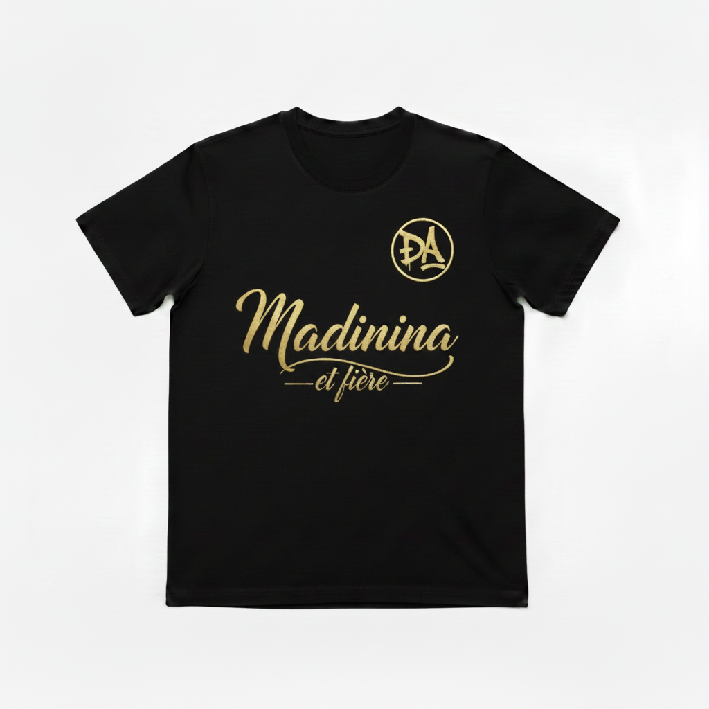 T-Shirt Madinina Noir & Or