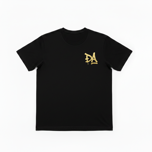 T-shirt noir col uni